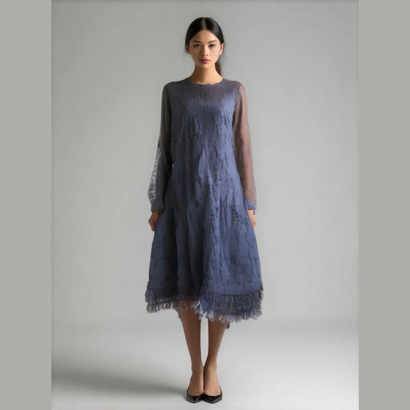 chinese dress ladies Donna Karan. DKNY. Vintage 90s Black Velour Burnout Dress